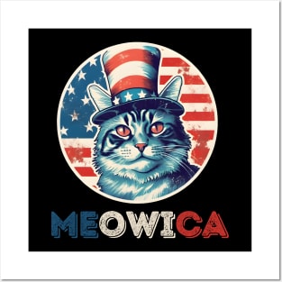 Meowica USA  - independence day Posters and Art